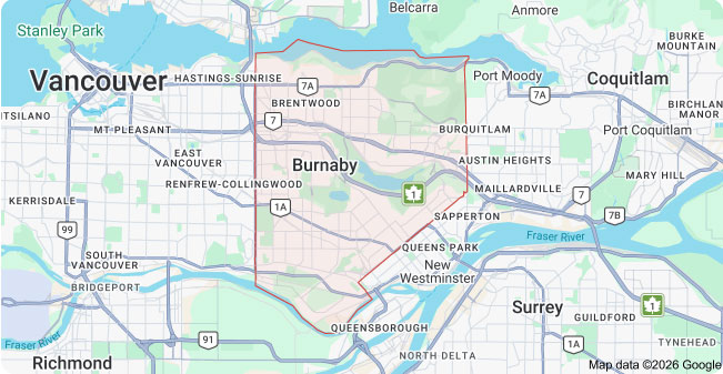 Service Area Burnaby